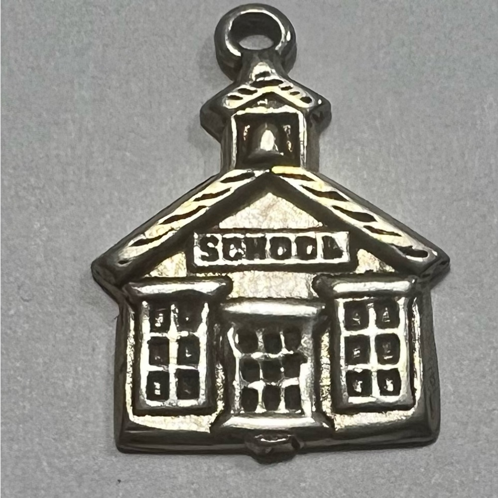 Schoolhouse Charm Sterling Silver